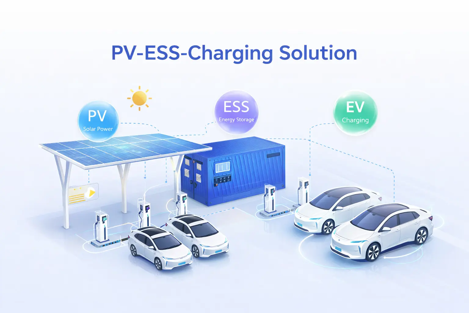 PV energy storage and EV charging integrated solution
