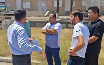 Yuantai Industrial official website; delegation conducting an on-site visit in Tajikistan)