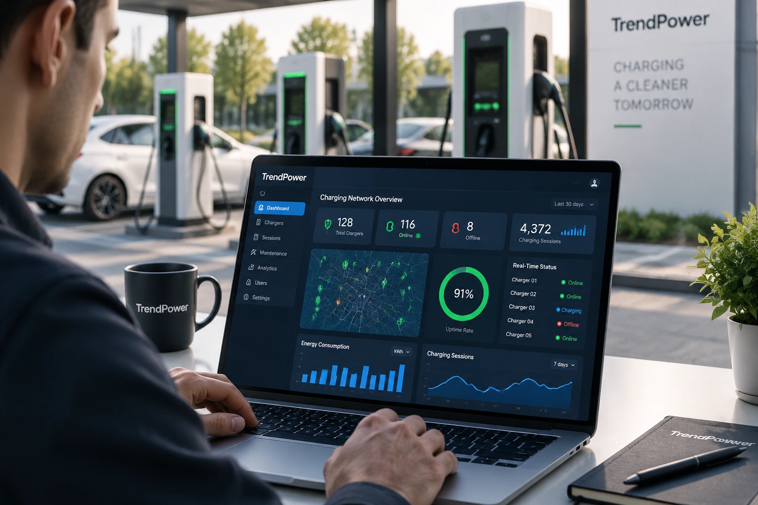 EV Charger Remote Monitoring How CPMS Improves Network Uptime