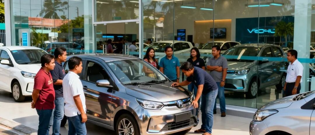 Public EV charging hub operated by AC Mobility in the Philippines