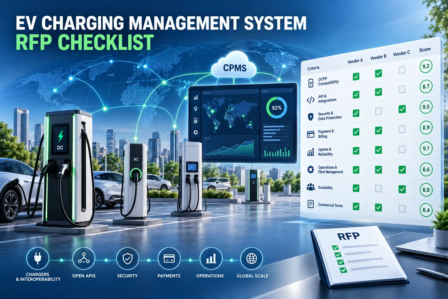 Daftar Periksa RFP Sistem Manajemen Pengisian Daya EV TrendPower