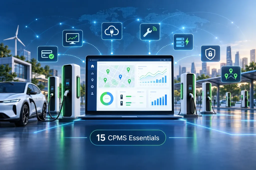 EV charging management system features and 15 essential CPMS capabilities