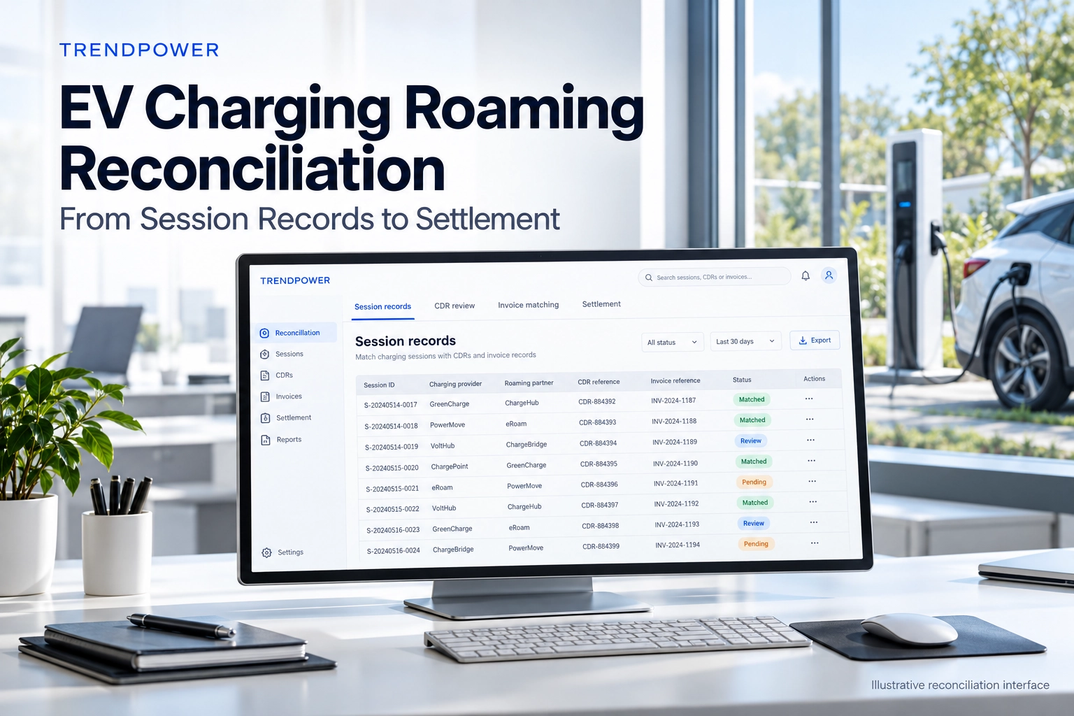 EV Charging Roaming Reconciliation From Session Records to Settlement